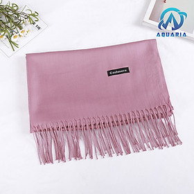Khăn Choàng Cổ Nam Nữ Unisex Chất Len Cashmere Cao Cấp Mềm Mịn, Khăn Len Quàng Cổ 70x200cm - Mẫu 2 - Hồng