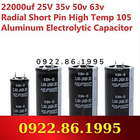Tụ Điện Điện Phân Nhôm 2 Cái/lốc 22000Uf 25V 35V 50V 63V hàng mới về