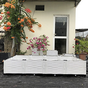 CHẬU GHÉP THÔNG MINH 200x100x39 Cm: Thẩm mỹ, kết cấu chắc, dễ lắp đặt, phù hợp mọi cây trồng đô thị.