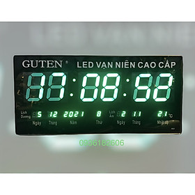 ĐỒNG HỒ LED VẠN NIÊN GUTEN XANH NGỌC 20 x 45x 2 cm