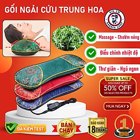 Mua Gối ngải cứu thảo mộc Trung Hoa  Túi chườm ngải cứu cắm điện massage chườm nóng hỗ trợ giảm đau mỏi cổ vai gáy