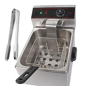 Mua Bếp chiên nhúng đơn công nghiệp ZL81+ Tặng 1 cây gắp đá inox Rainy 25cm