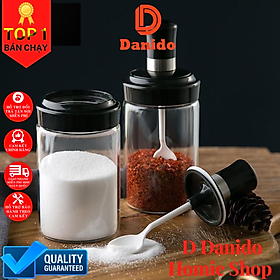Mua Lọ đựng gia vị  nước chấm  dầu ăn bằng thủy tinh trong suốt cao cấp - Lọ đựng gia vị đa năng thiế kế hiện đại kèm muỗng tiện lợi - Hàng chính hãng D Danido