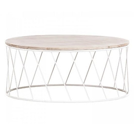 Mua Bàn Trà Mặt Gỗ Chân Sắt Trắng Juno Sofa
