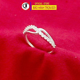 Nhẫn nữ bạc giá rẻ phong cách thời trang chất liệu bạc ta trang sức Bạc Quang Thản - QTBT126