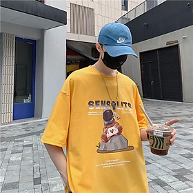 Áo phông nam nữ unisex form rộng tay lỡ thun teen cổ tròn oversize cotton giá rẻ basic đen trắng tee pull SENSOLIST