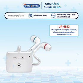 Máy trợ thính 2 tai nghe, bluetooth, pin sạc, ứng dụng smartphone Mimitakara (JAPAN) UP-6E52