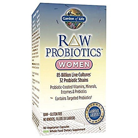 Garden of Life - RAW Probiotics Women - Acidophilus Live Cultures - Probiotic-Created Vitamins, Minerals, Enzymes and Prebiotics - Gluten Free - 90 Vegetarian Capsules