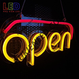 Mua Đèn Led Neon Chữ Open có gạch ngang bên trên - Open Len Neon Sign  Đèn Led Neon Open Trang Trí Cửa Hàng