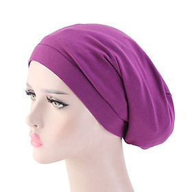 Cotton Hair Cover Bonnet Sleep Cap Silky Lined Sleep Cap Hat for Night Sleeping Women Natural Curly Long Hair Wrap Stay
