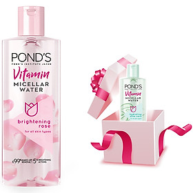 Nước Tẩy Trang Vitamin Và Hoa Hồng Sáng Da Pond's Micellar Water 400ml Tặng Kèm Nước Tẩy Trang Vitamin Và Nha Đam Khóa Ẩm Pond's Micellar Water 100ml
