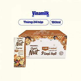 Thùng 24 hộp Sữa 9 loại hạt Vinamilk Super Nut Super Nut - hộp 180ml