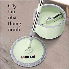 Hình ảnh Chổi cây lau nhà thông minh tự vắt Hikari HR-365F Nhật siêu tiết kiệm nước, siêu sạch