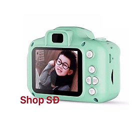 máy chụp ảnh của bé nhỏ màu xanh lá cây ngọc - tặng thẻ lưu giữ 32G