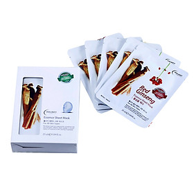 Combo 10 Túi Mặt nạ giấy - Mặt nạ dưỡng da Cấp Ẩm & Trẻ Hóa Làn Da hồng sâm HOLIKEY Hàn Quốc (25mlx10)