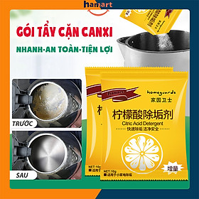 Gói Tẩy Cặn Canxi Phích Nước 10g Acid Citric Dạng Bột Tẩy Cặn Bình Đun Nước Siêu Tốc Tiện Dụng