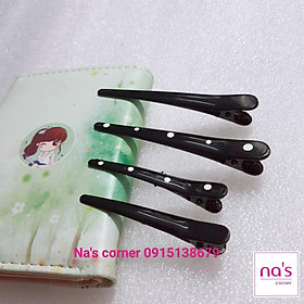 Kẹp mỏ vịt kim loại dài 8cm 6cm sơn đen bóng đơn giản siêu bền đẹp