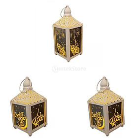 3x LED Ramadan Night Light Table Lamp for Muslim Festivals Study Ornaments