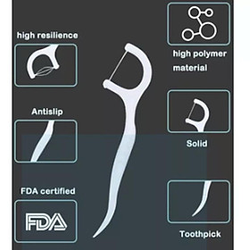 Combo 10 hộp Tăm Chỉ Nha Khoa - 10 hộp *Hộp 50 Cái - Tiệt Trùng Vệ Sinh Răng Miệng Chất Lượng Cao Nữ Women