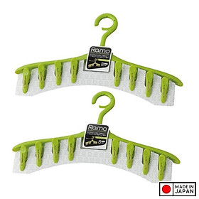 Mua Móc Phơi 8 Kẹp Màu Xanh - Nội Địa Nhật Bản