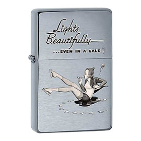 Bật Lửa Zippo 28537 Skater Girl 2 Brushed Chrome