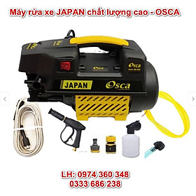 Máy rửa xe OSCA công suất mạnh tặng bình xà phòng