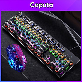 Combo bàn phím cơ và chuột không dây gaming Coputa bàn phím máy tính chuột