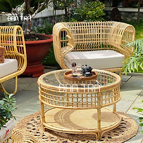 Mua Ghế Mây Đơn Nest Dáng Vuông Cao Cấp  - Ghế Mây Thư Giãn-Ghế Mây Decor Phòng-Nội Thất Mây Tre Đan