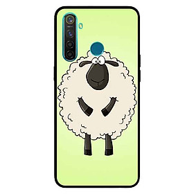 Ốp Lưng in cho Realme 5 Mẫu Chú Cừu Vui nhộn - Hàng Chính Hãng