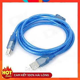 Dây máy in dài 3m xanh loại xịn kết nối máy in với máy tính laptop có cục chống nhiễu tốt