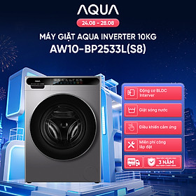[SẮP RA MẮT 2026] Máy giặt cửa trước AQUA Inverter 10kg AW10-BP2533L(S8) - Bảo hành 2 năm - Freeship toàn quốc - Hàng chính hãng