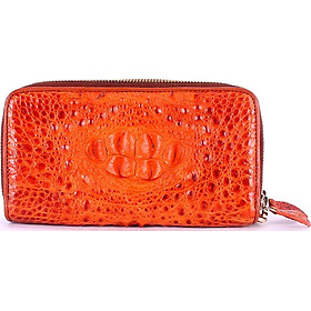 Ví nữ da cá sấu 2 khóa nguyên con Huy Hoàng