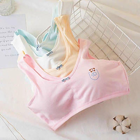 Áo Ngực Bra Chất Cotton Đẹp Học Sinh, Áo Lót Học Sinh Cotton Hình Gấu Dễ Thương Size 30-50kg 330