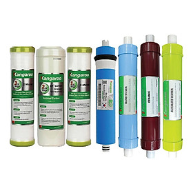 Mua Hàng chính hãng Trọn bộ 7 lõi lọc nước Kangaroo dùng cho máy lọc nước Kangaroo KG104A-VTU