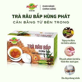 Trà Râu Bắp Túi Lọc Hỗ Trợ Mát Gan Thanh Nhiệt Cơ Thể Hộp 25 Gói - Thương Hiệu Hùng Phát