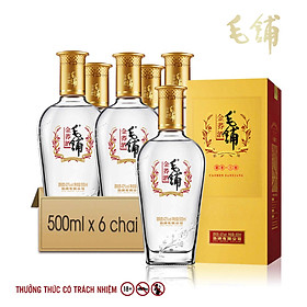Thùng rượu MAOPU kiều mạch vàng 42% Vol 500ml/ 6 hộp tặng 3 túi đựng