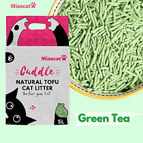 Cát vệ sinh đậu nành Cuddle Tofu 5L cho mèo - hương Trà xanh - MIAOCAT