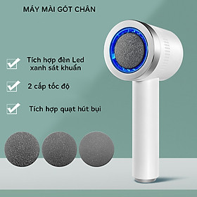 Máy Chà Gót Chân, Mài Gót Chân, Tẩy Da Chết MKS Cao Cấp -Có Tích Điện, Tặng Kèm 3 Đầu Mài Thạch Anh