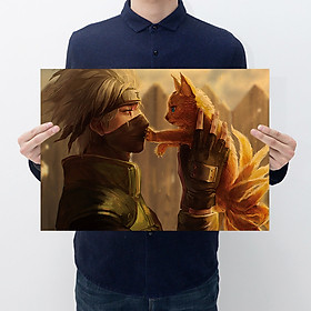 Tấm Áp Phích, Poster Treo Trang Trí Tường Kakashi Kích Thước 50.5*35cm [B051]
