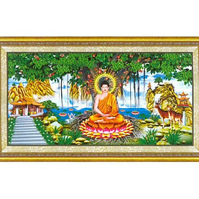 Tranh thêu chữ thập Phật (100*55cm) chưa thêu