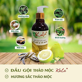 Dầu Gội Thảo Mộc KALA Bồ Kết và Vỏ Bưởi. Dầu Xả Thảo Dược KALA. Chính hãng