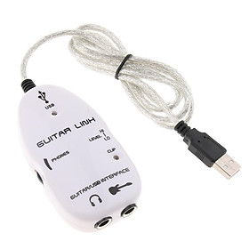 Interface Link to USB Audio Cable for Notebook PC, Recording, White