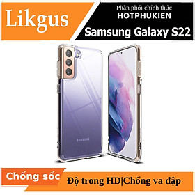 Ốp lưng chống sốc trong suốt cho Samsung Galaxy S22 / Galaxy S22 Plus Likgus Crashproof giúp chống chịu mọi va đập - hàng nhập khẩu