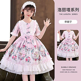 DONGSHOP HOT Cô gái Lolita Dress Mùa hè Trẻ em Sinh nhật Lolita Công chúa Dress Cô gái nhỏ Lolita Dress
