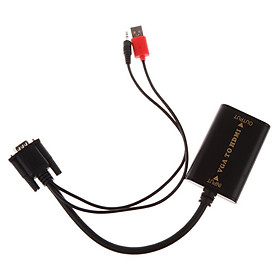 VGA to   1080P  AV  Video Cable Converter Adapter for HDTV PC