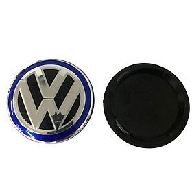 Logo chụp mâm, ốp lazang bánh xe ô tô Volkswagen - Đen-65mm