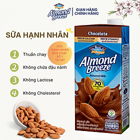 Thùng Sữa Hạt Hạnh Nhân ALMOND BREEZE vị Chocolate 946ml x 12 Hộp