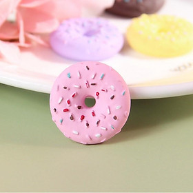 HN * Charm bánh donut rắc cốm đường cho các bạn trang trí vỏ ốp điện thoại, nhà búp bê, DIY