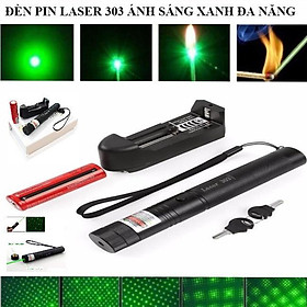 Mua Đèn laser thuyết trình as xanh  giám sát công trình Đèn pin tia laze laser 303 Cực Mạnh Loại 1 chiếu xa Tặng kèm Pin sạc