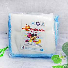 Bịch 10 Khăn sữa vải gạc Chuột Nhí SUNBABY 253D 4 lớp 25x25cm 100% cotton (Đồ dùng vệ sinh cho bé)